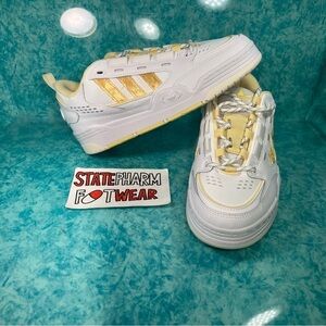 Adidas Adi2000 White Gold Women’s Leather Low Top Chunky Shoes Size 8